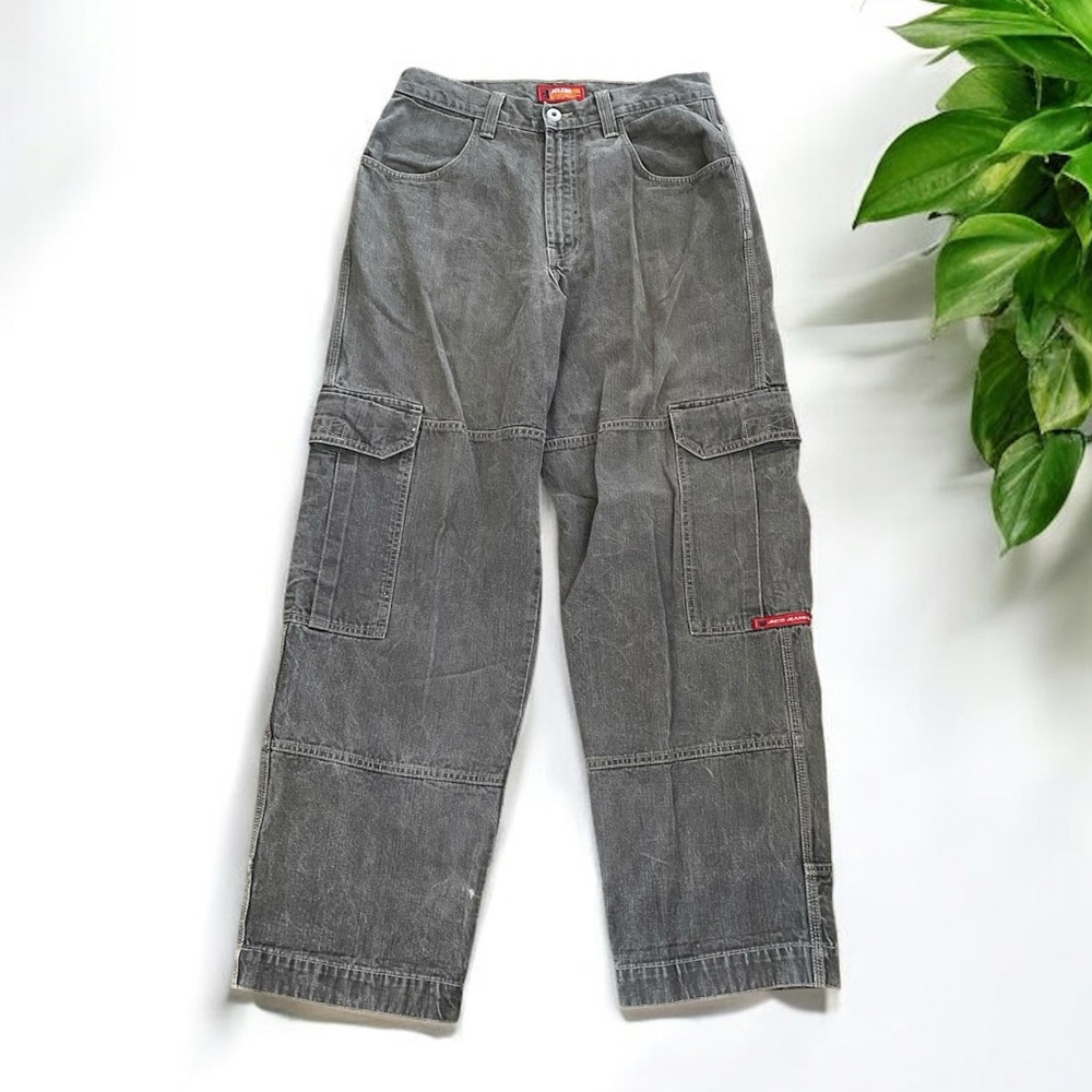 Vintage Gray JNCO Jeans Cargo Jean